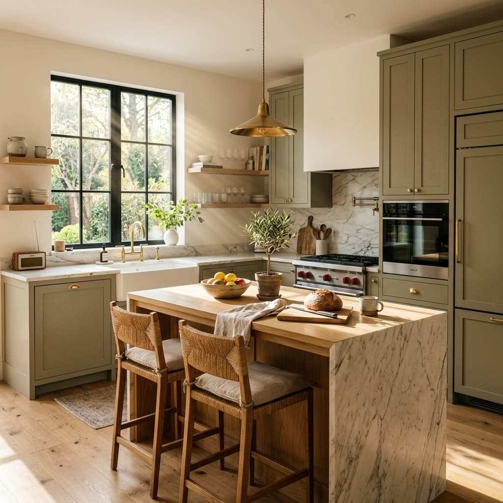 Warm Sunlit Kitchen